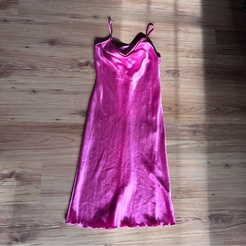 Bebe size Med cowl neck slip dress